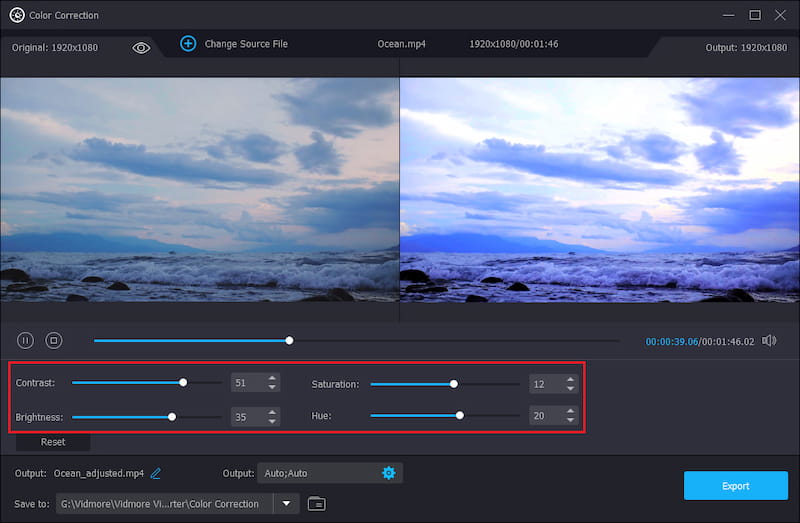 Adjust Video Color Options