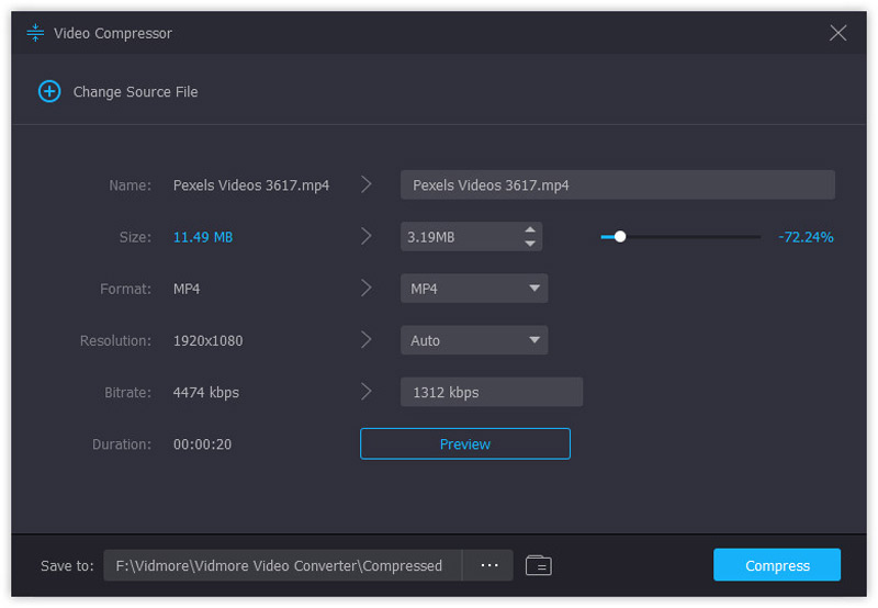 Adjust video size for youtube