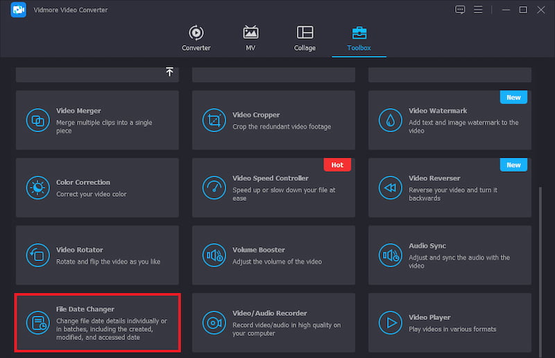 Klik på File Date Changer