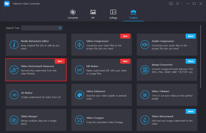 비디오 워터마크 제거기를 클릭합니다.