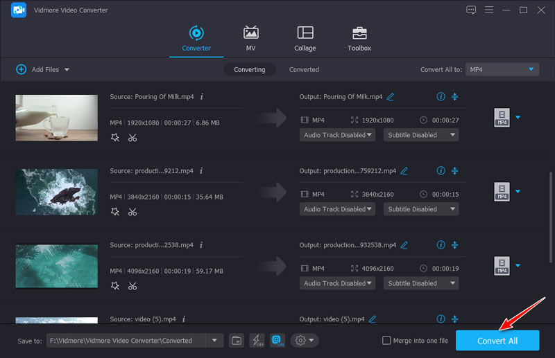 Reduce multiple video file size