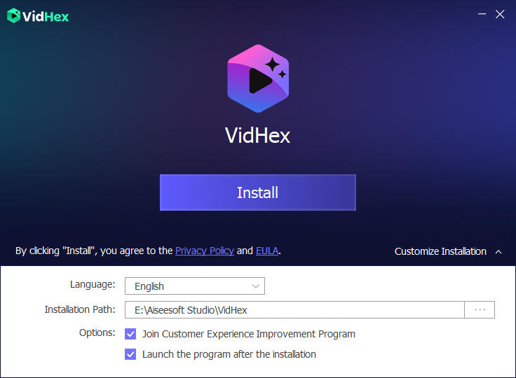 Baixe Vidmore Vidhex