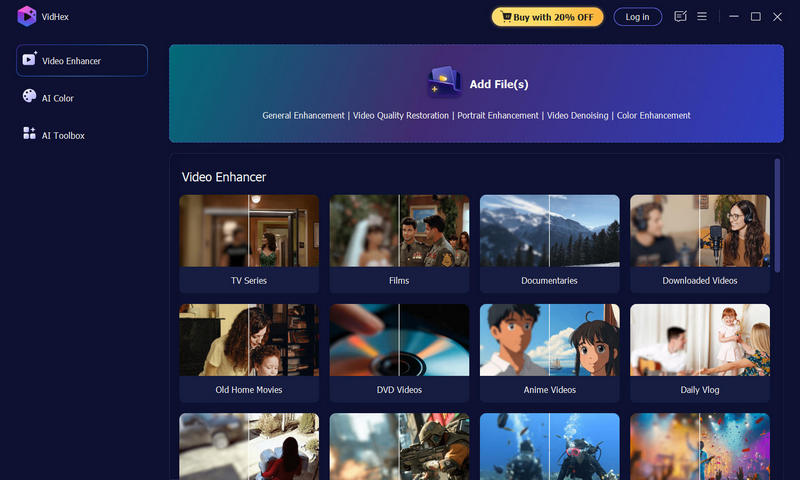 Interface Vidmore Vidhex