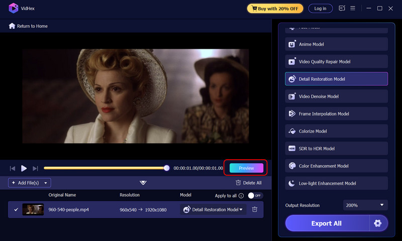 Prévia do Vidmore Vidhex