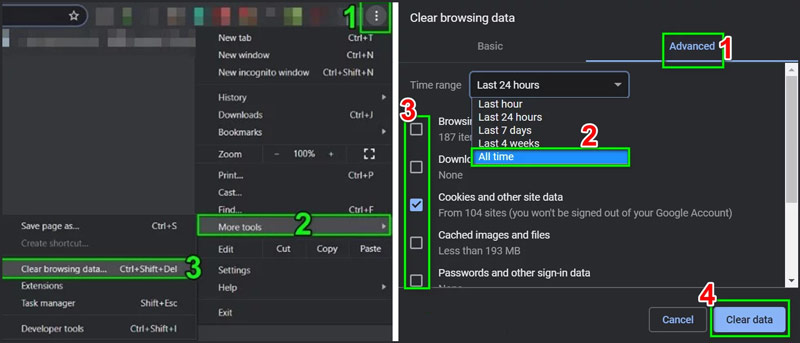 Eliminar datos de navegación