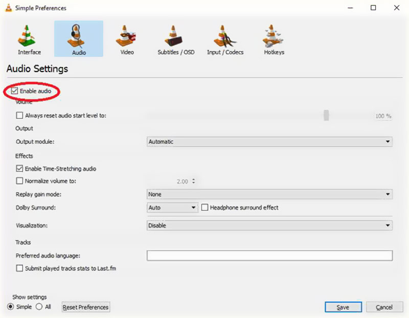 VLC MKV non riproduce alcun suono