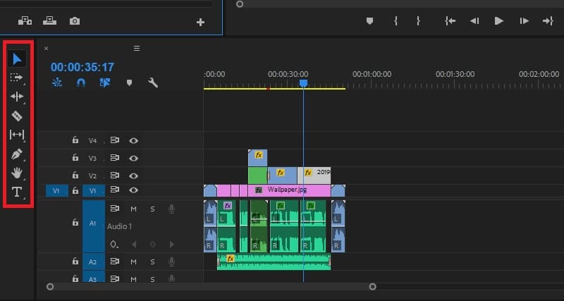 interface adobe premiere pro