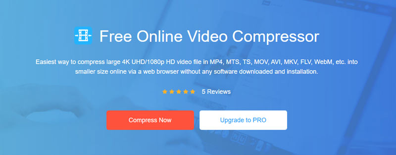 Interfaccia di compressione video online gratuita di Vidmore